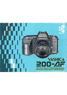 Yashica 200 AF manual. Camera Instructions.